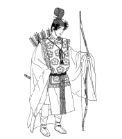 A coloring page of japanese clothing